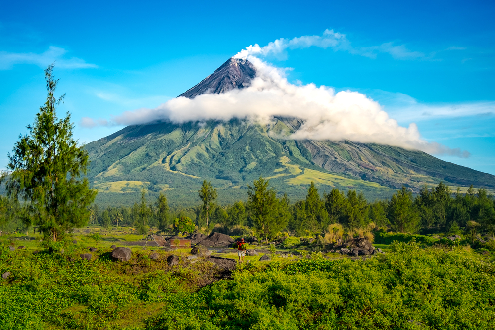 Mayon Volcano in the Philippines